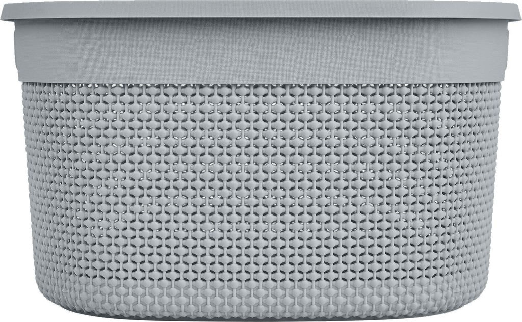 Корзина для хранения с крышкой OSLO 18л серый шторм PT1333СШ-10,,