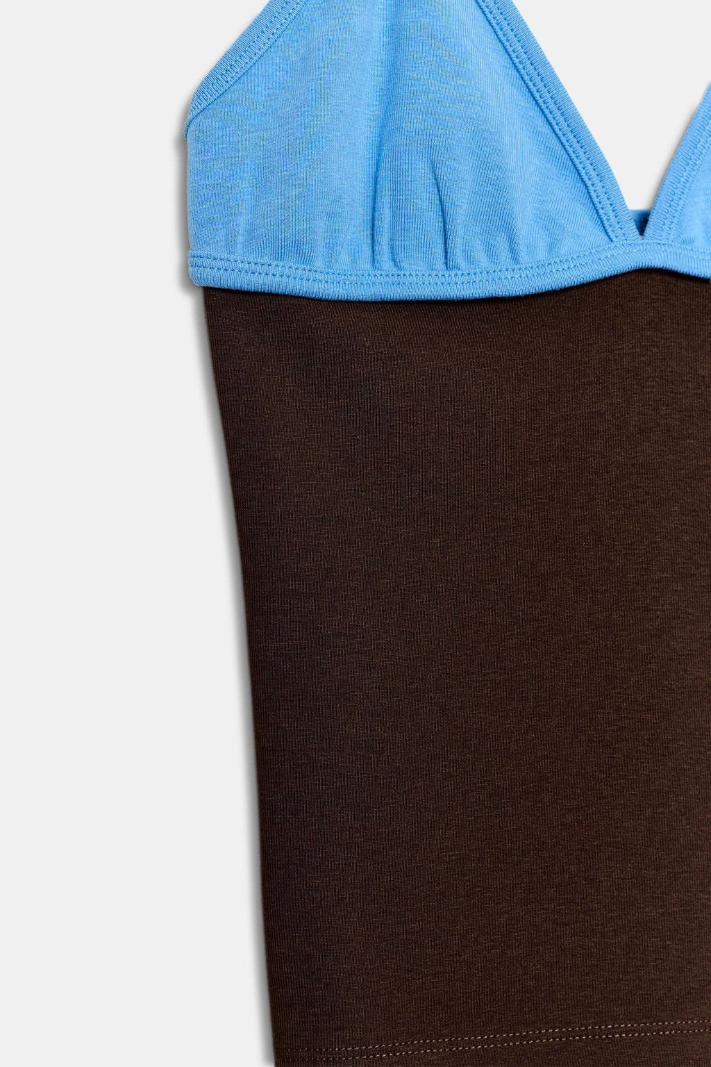 TOP HALTER COMBINADO / Marr?n-Azul - Zara фото 8
