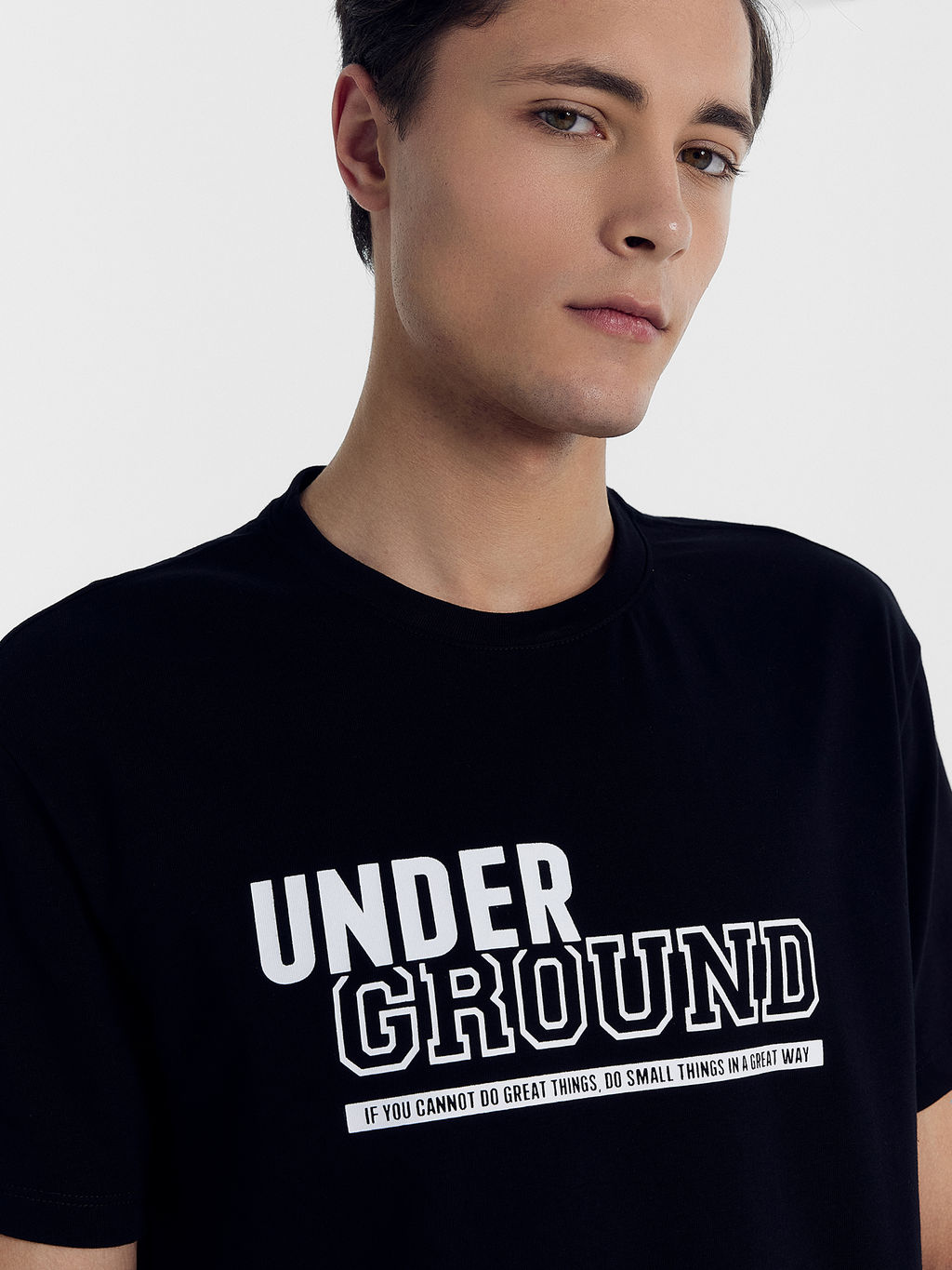 Футболка женская черная с печатью черный +печать1 111742-1 - Mark formelle фото 5