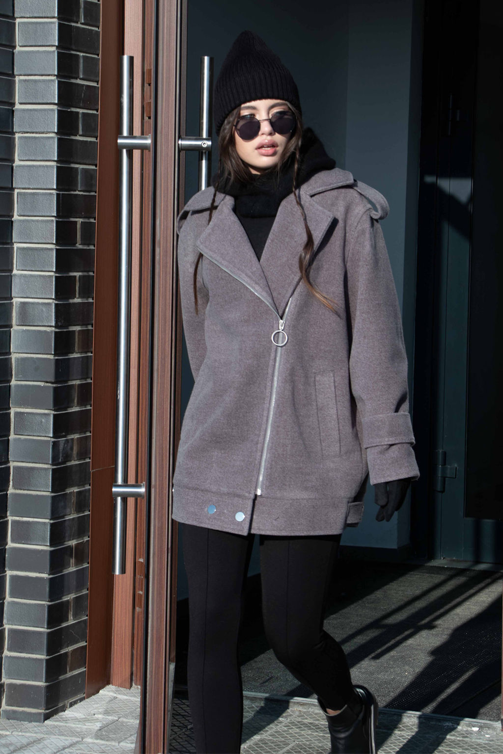 Легинсы трикотажные со штрипками черные - Fly фото 3