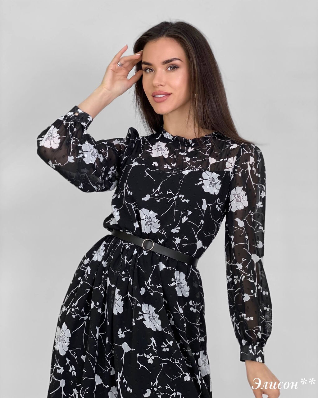 Платье Элисон** (черный) - Nadi bordo фото 2