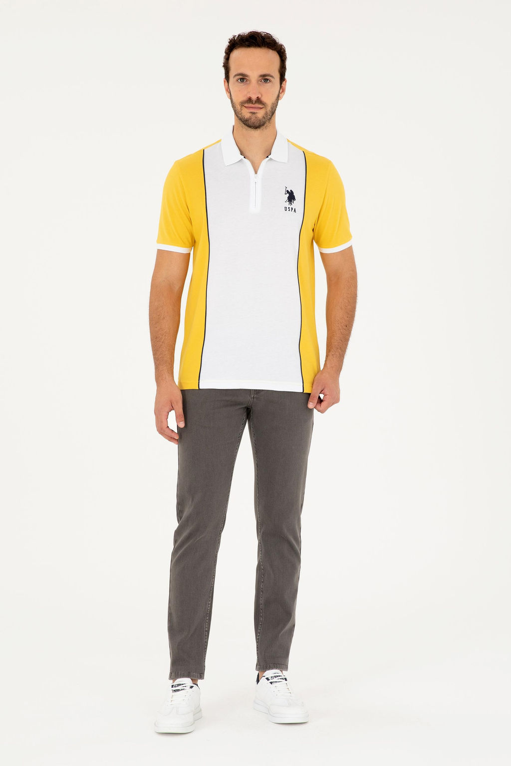 U. S. Polo Assn / Мужская шафрановая футболка - U.s. polo assn фото 4