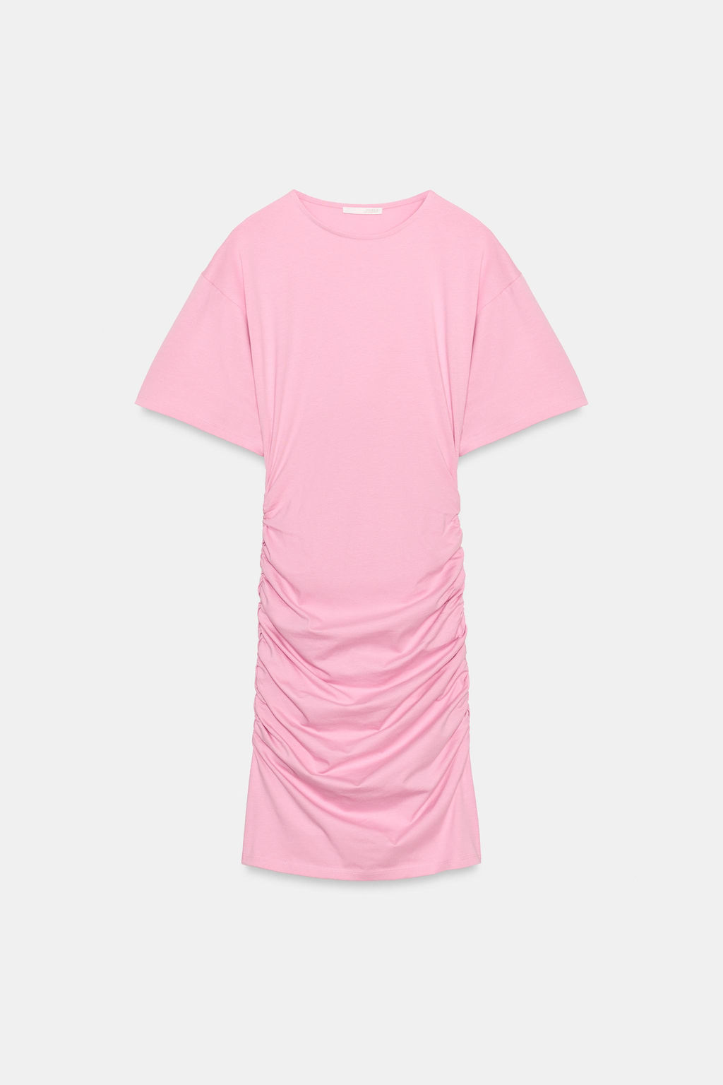 VESTIDO CORTO FRUNCES / Rosa pastel - Zara фото 4