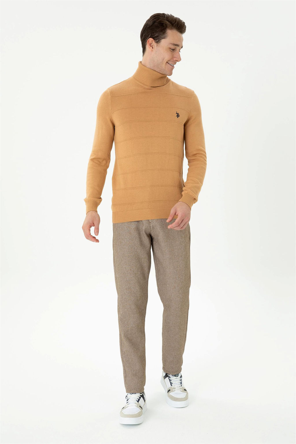 U. S. Polo Assn / Мужские брюки песочного цвета из парусины - U.s. polo assn фото 7