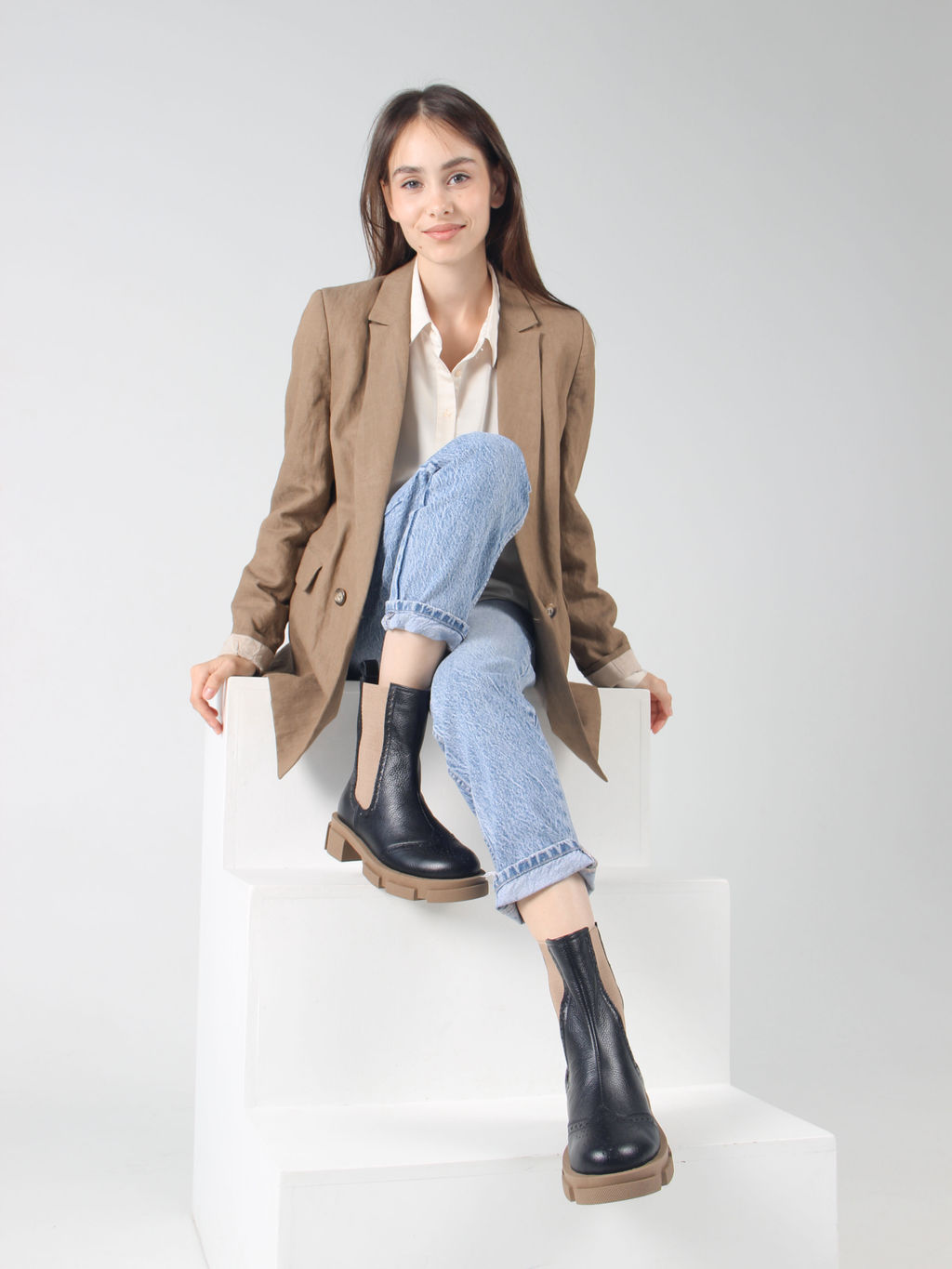 Челси 360.P.21074nut. черный макс какао/Байка