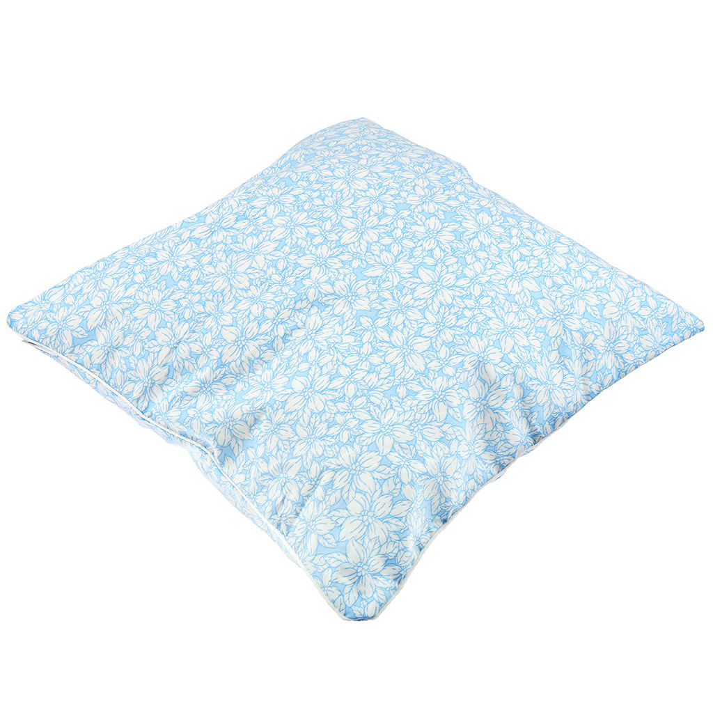 Наперник 48х48см Цветочный принт на белом, тик наволочный 170г/м2, хлопок 100%, на молнии, упаковка классическая ПВХ 22х30см, Домашняя мода (Россия)  фото 2