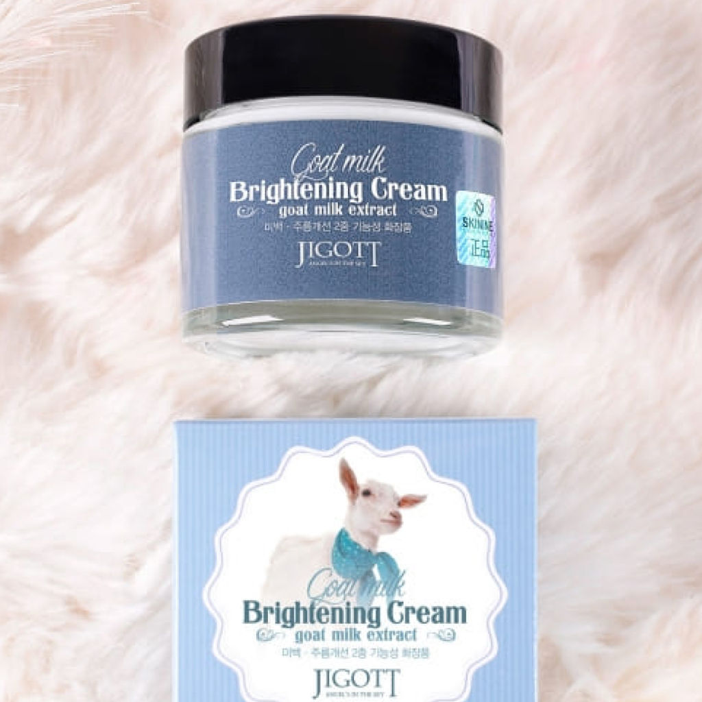 Jigott Крем для лица осветляющий с экстрактом козьего молока / Goat Milk Whitening cream, 70 мл
