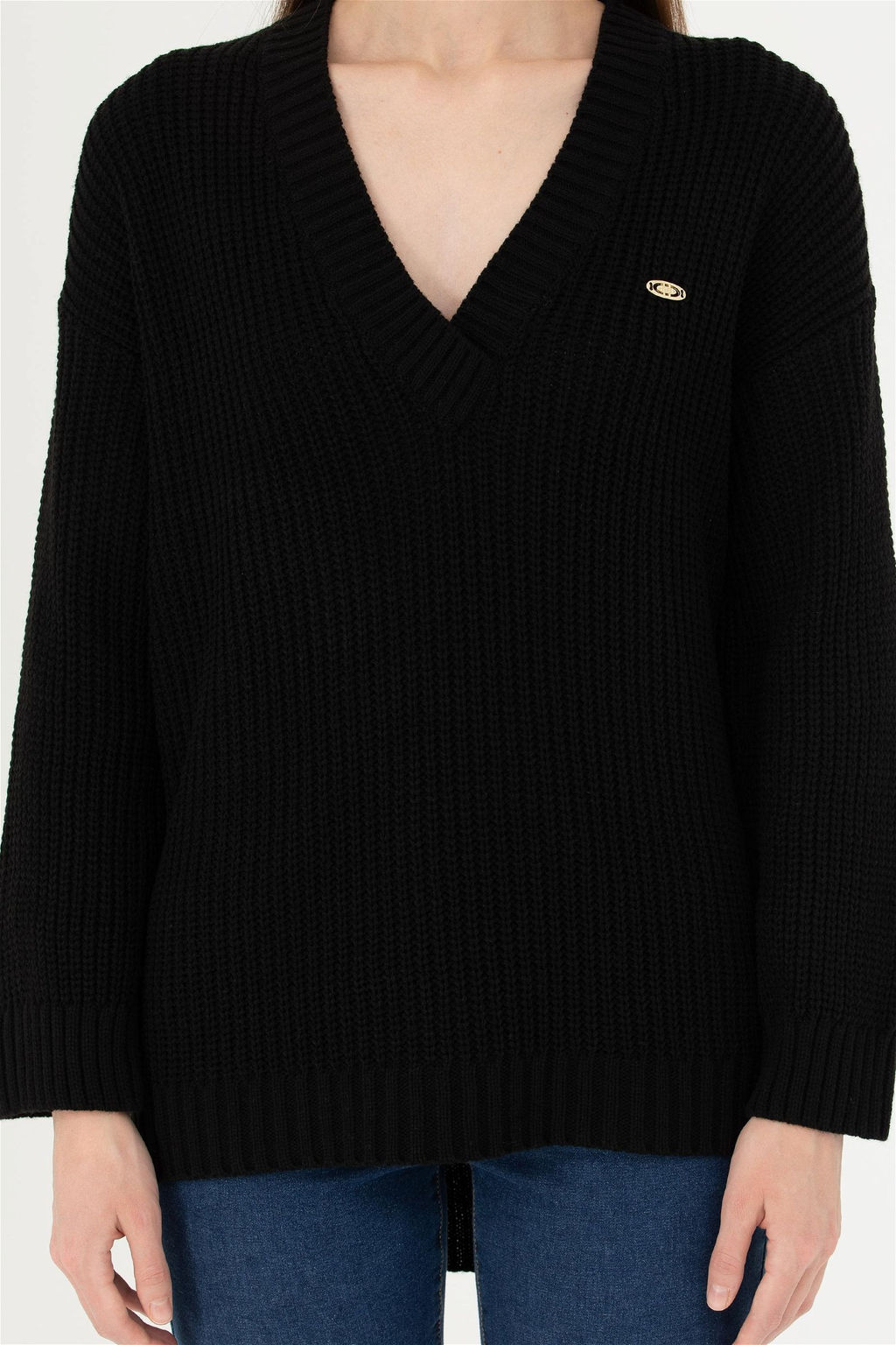 Женский черный свитер - U.s. polo assn фото 6