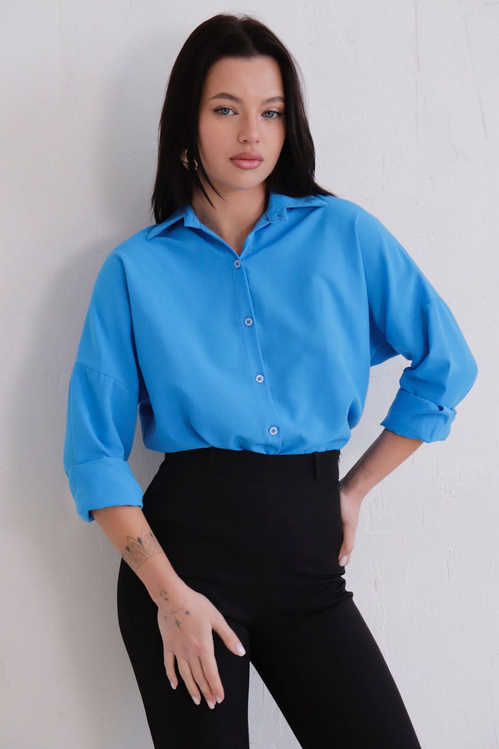 Рубашка удлинённая свободного силуэта - Martichelli фото 14