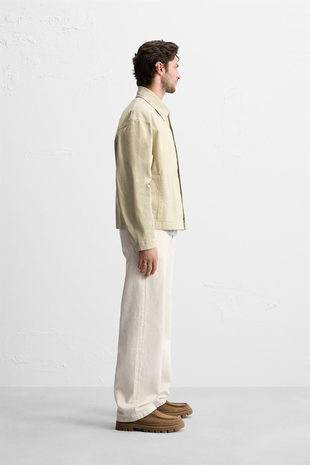 CROPPED FIT TWILL JACKET - Zara фото 4