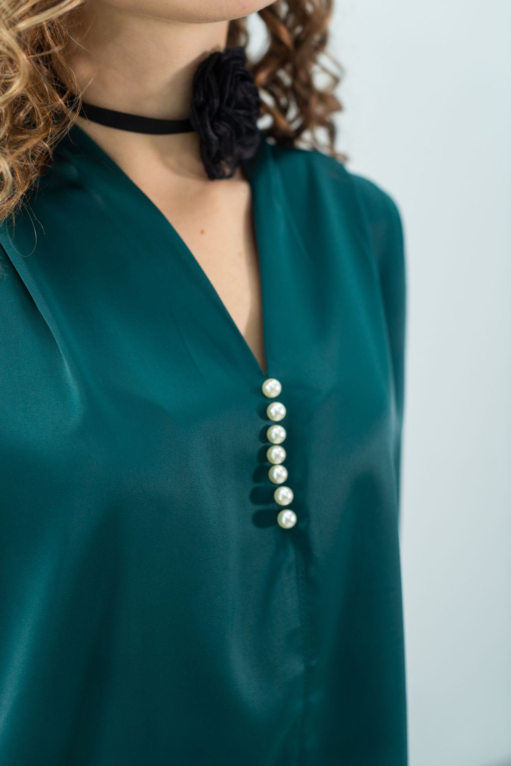 Блузка Пэги (изумрудный) - Nadi bordo фото 3