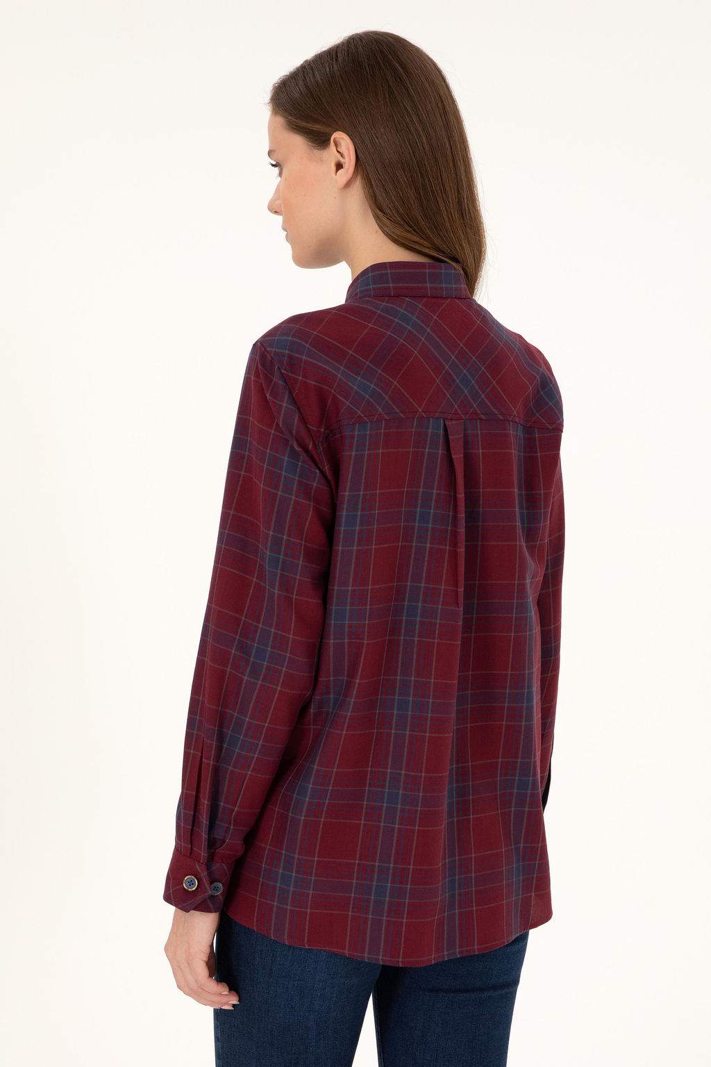 Женская красная рубашка с длинным рукавом Неожиданная скидка в корзине - U.s. polo assn фото 5