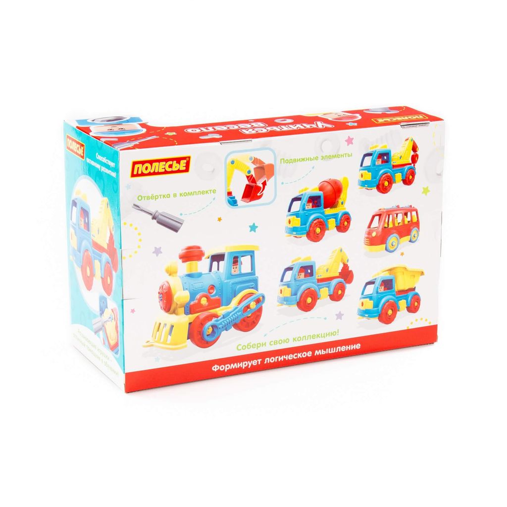 Конструктор-транспорт Автомобиль-бетоновоз (29 элементов) - Полесье фото 6