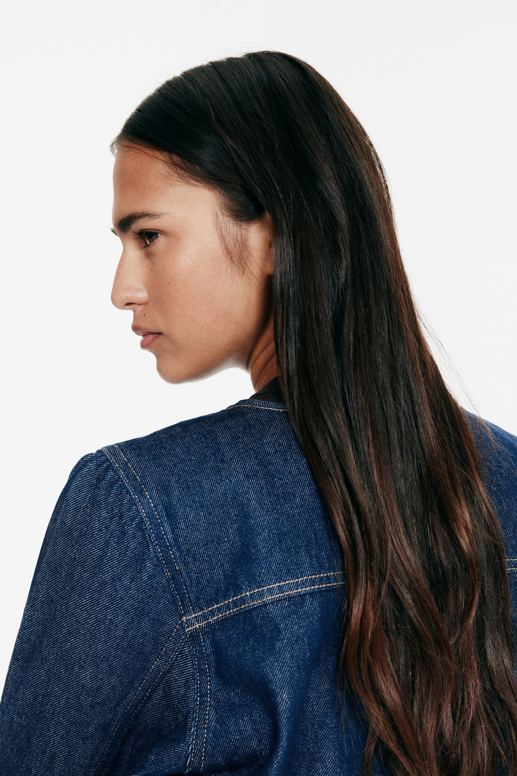 Chaqueta denim sin cuello - H&m фото 6