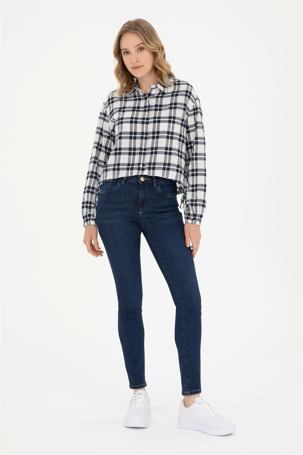 U. S. Polo Assn / Женская темно-синяя рубашка с длинным рукавом - U.s. polo assn фото 4