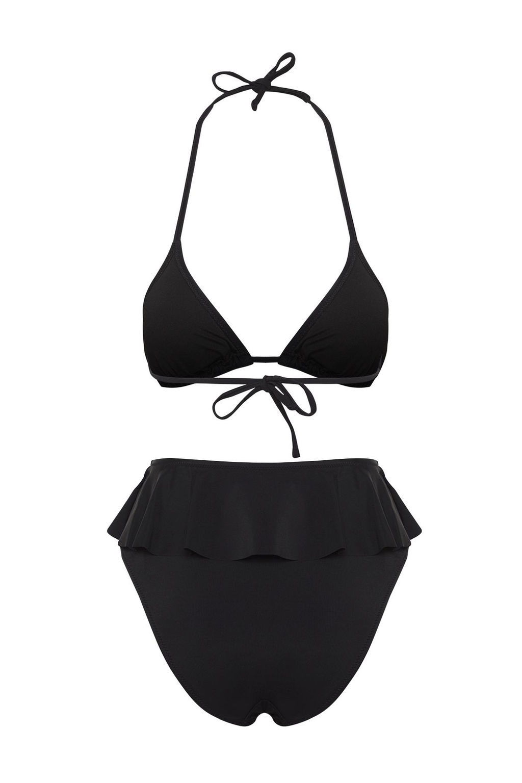 Trendyolmilla Siyah Ucgen F?rf?rl? Yuksek Bel Regular Pretty Bikini Tak?m? TBESS25BT00044  фото 7