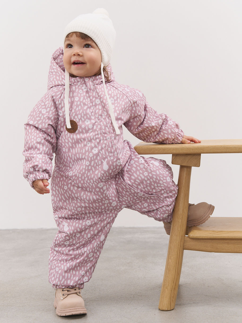 Комбинезон демисезонный мембранный Солнечные зайчики - розовый 0+ - Bungly фото 10