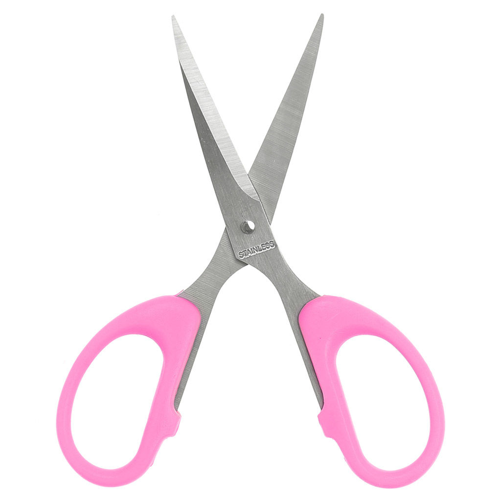 Ножницы "Фелиция" 14см, пластмассовые ручки, цвета микс, в блистере (Китай)