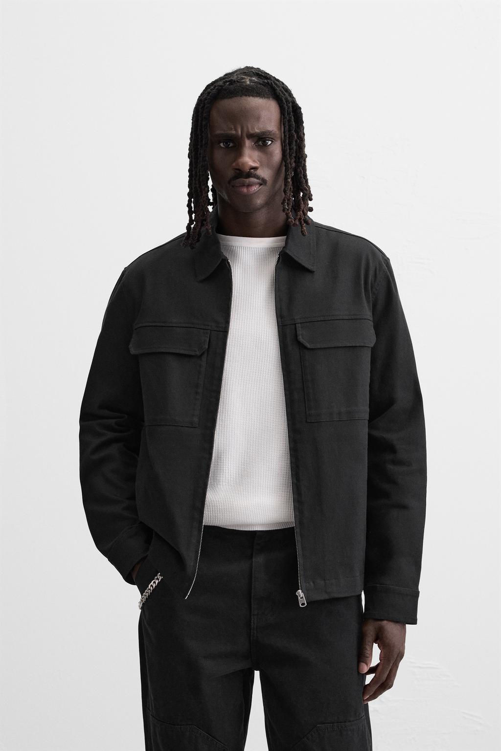 RELAXED FIT ZIP-UP OVERSHIRT - Zara фото 2