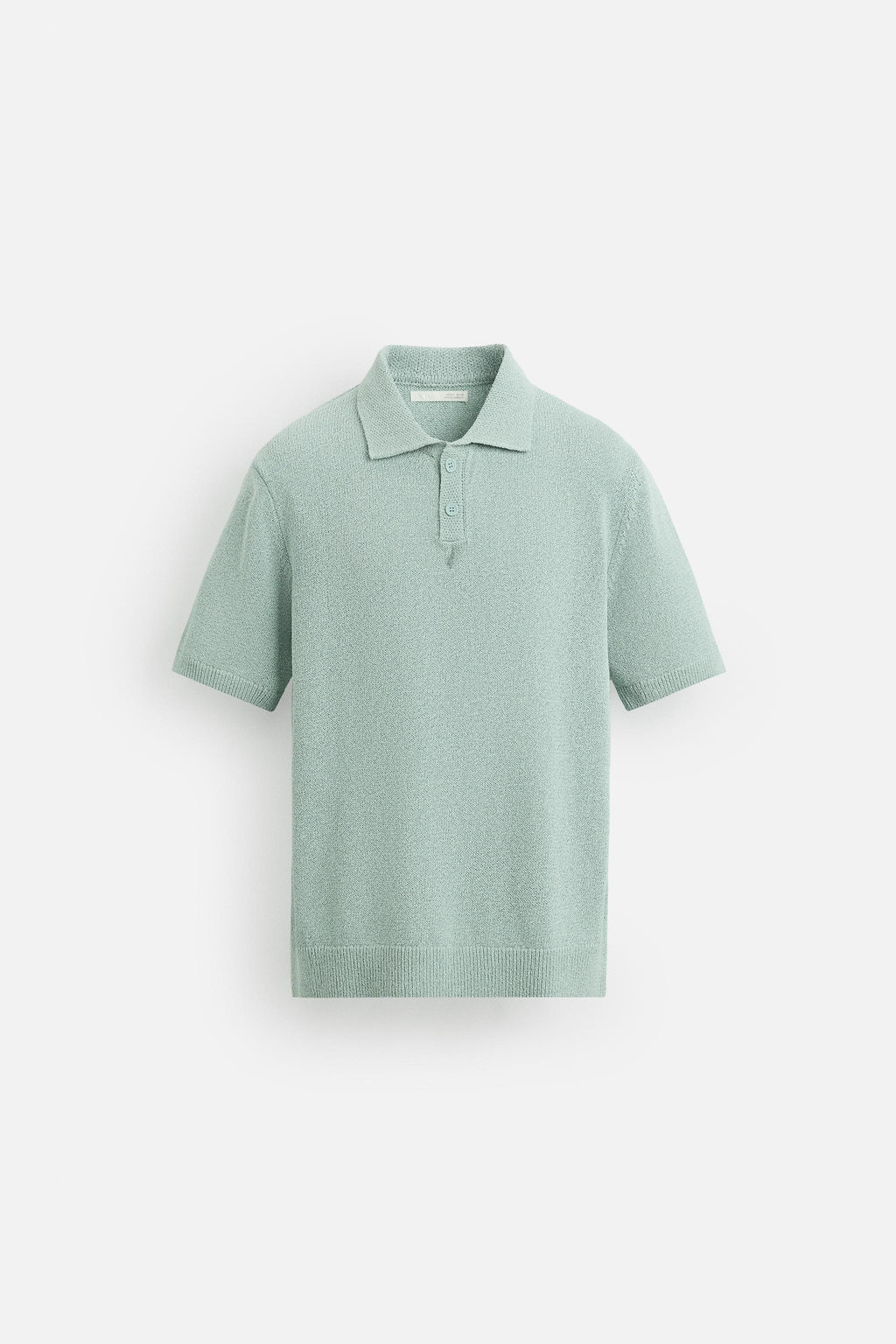 TEXTURED KNIT POLO SHIRT - Zara фото 7