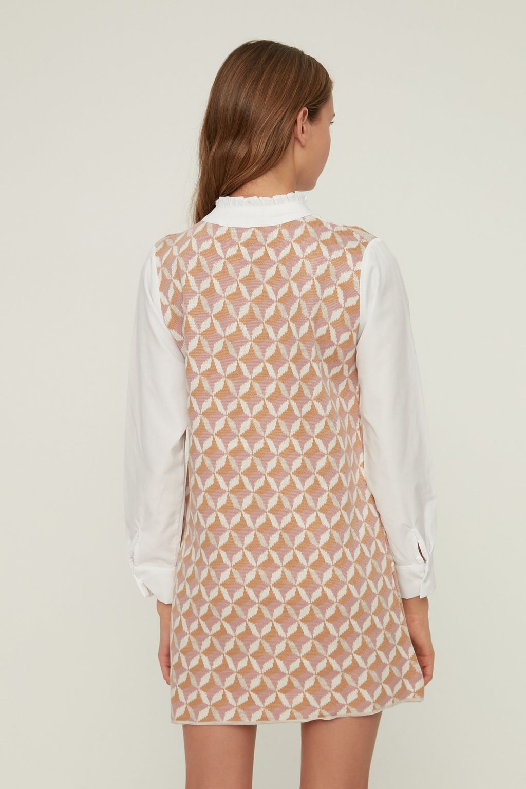 TRENDYOLMILLA Lacivert Mini Triko Gomlek Garni Detayl? Elbise TWOAW22SV0122  фото 5