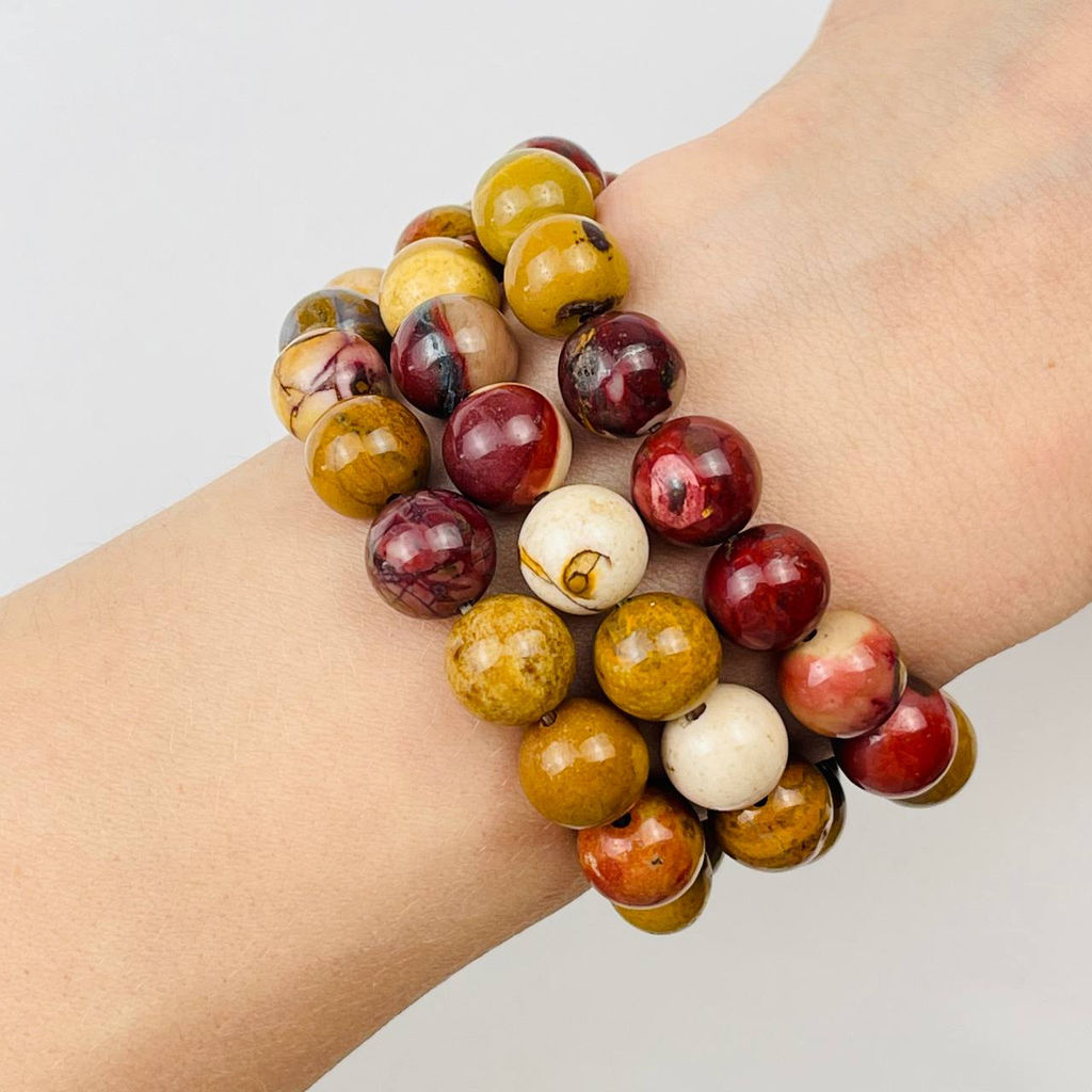 Бусины для украшений из Яшмы "Мукаит" (38 бусин)