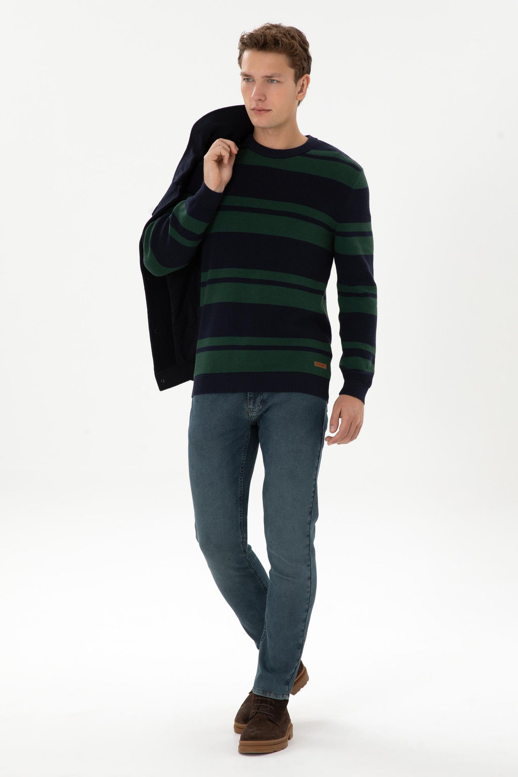 Erkek Regular Fit Bisiklet Yaka Lacivert Kazak - U.s. polo assn фото 4