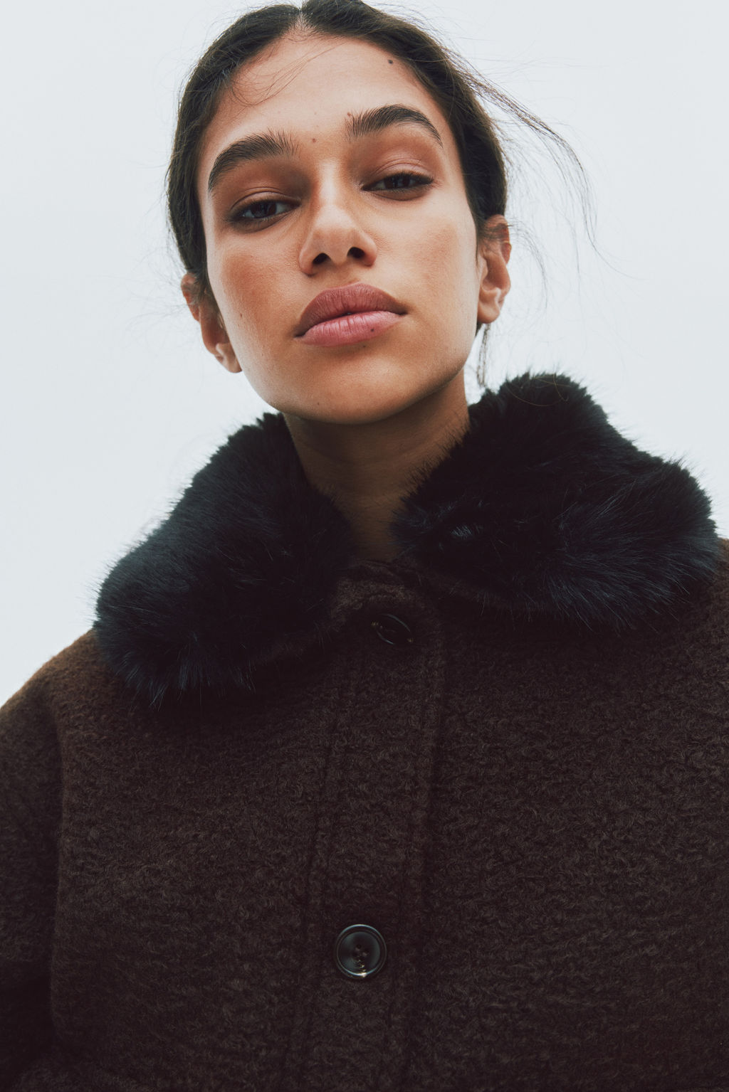 Cazadora de sarga con cuello efecto pelo - H&m фото 6