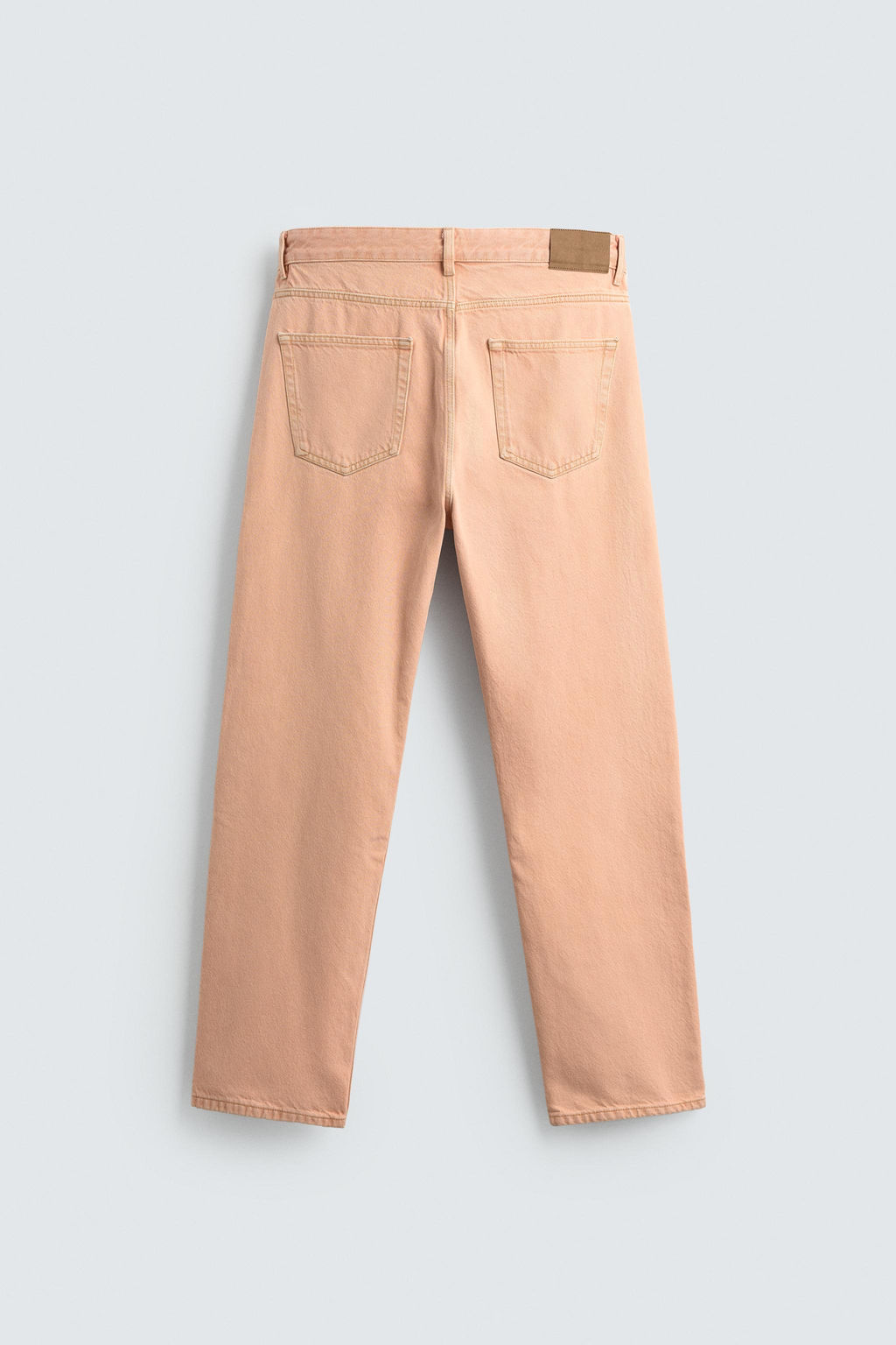 JEANS STRAIGHT FIT COLOR LAVADO / Naranja - Zara фото 8