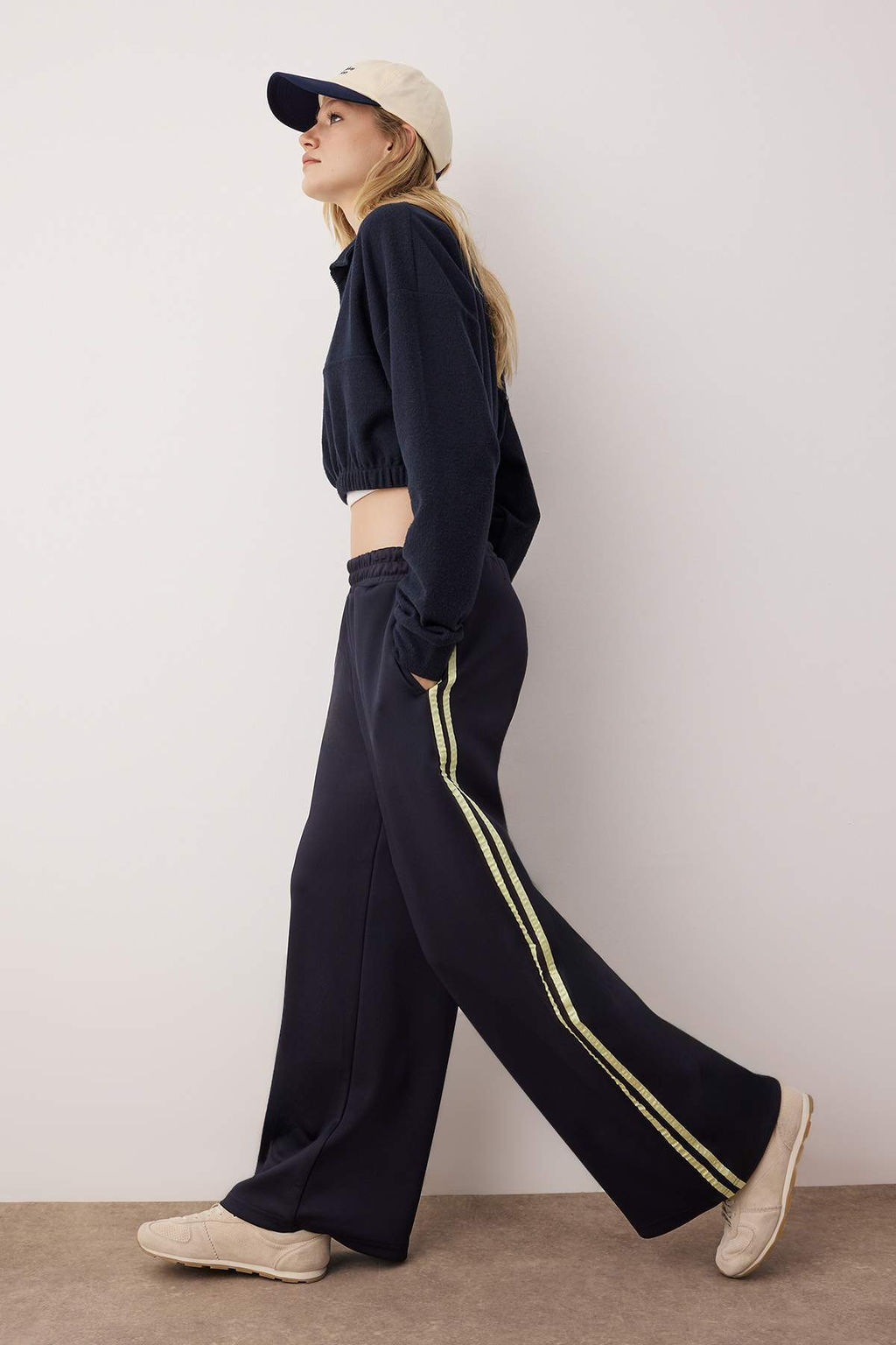 Lacivert Biyeli Wideleg/ Genis Paca Orme Esofman Alt? TWOAW26EA00017 - Trendyolmilla фото 2