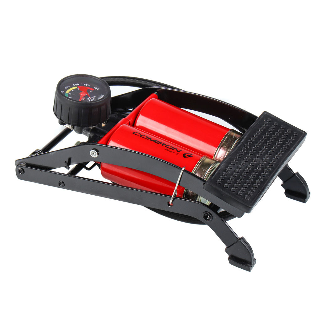 Насос ножной с манометром COMIRON FUJIN 2, стальной корпус, два поршня 55*110мм., вес 1,2 кг. /уп 10/ - Галеонтрейд фото 17