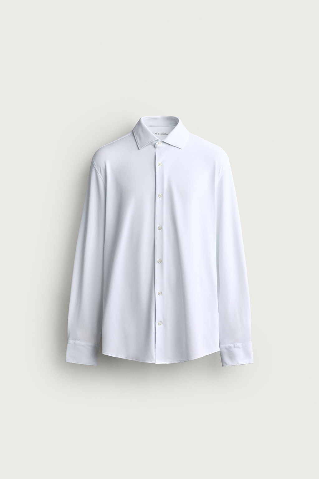 CAMISA REGULAR FIT ESTRUCTURA / Blanco - Zara фото 7
