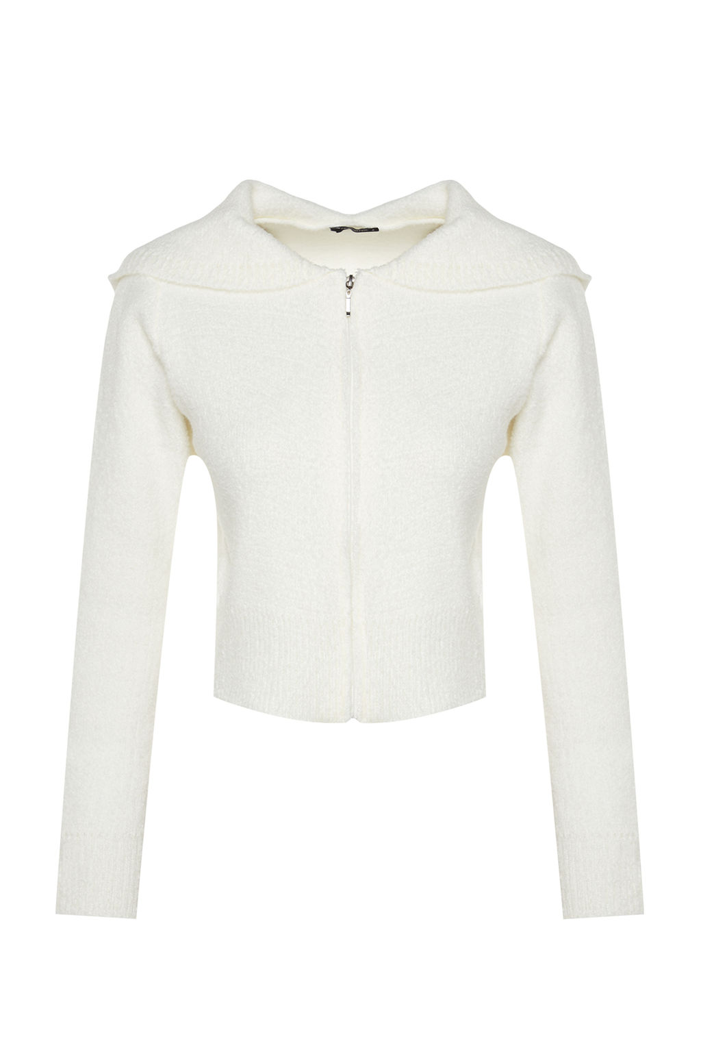 TRENDYOLMILLA Ekru Crop Kapusonlu Buklet Triko H?rka TWOAW24HI00370  фото 5