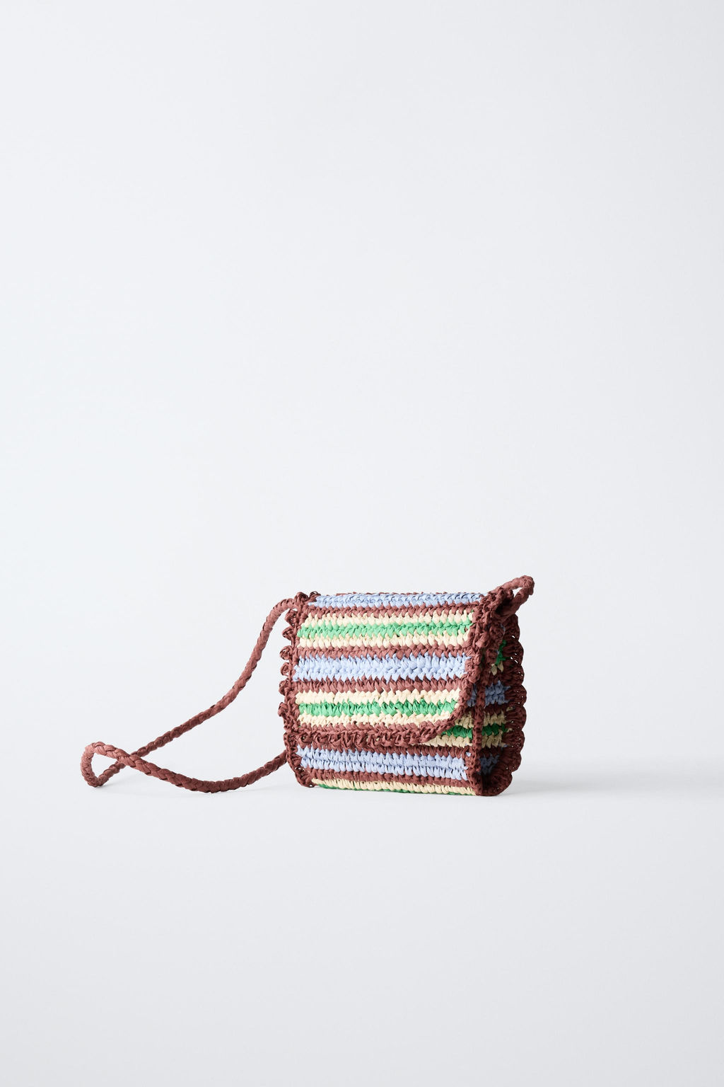 RAFFIA-EFFECT CROSSBODY BAG - Zara фото 2