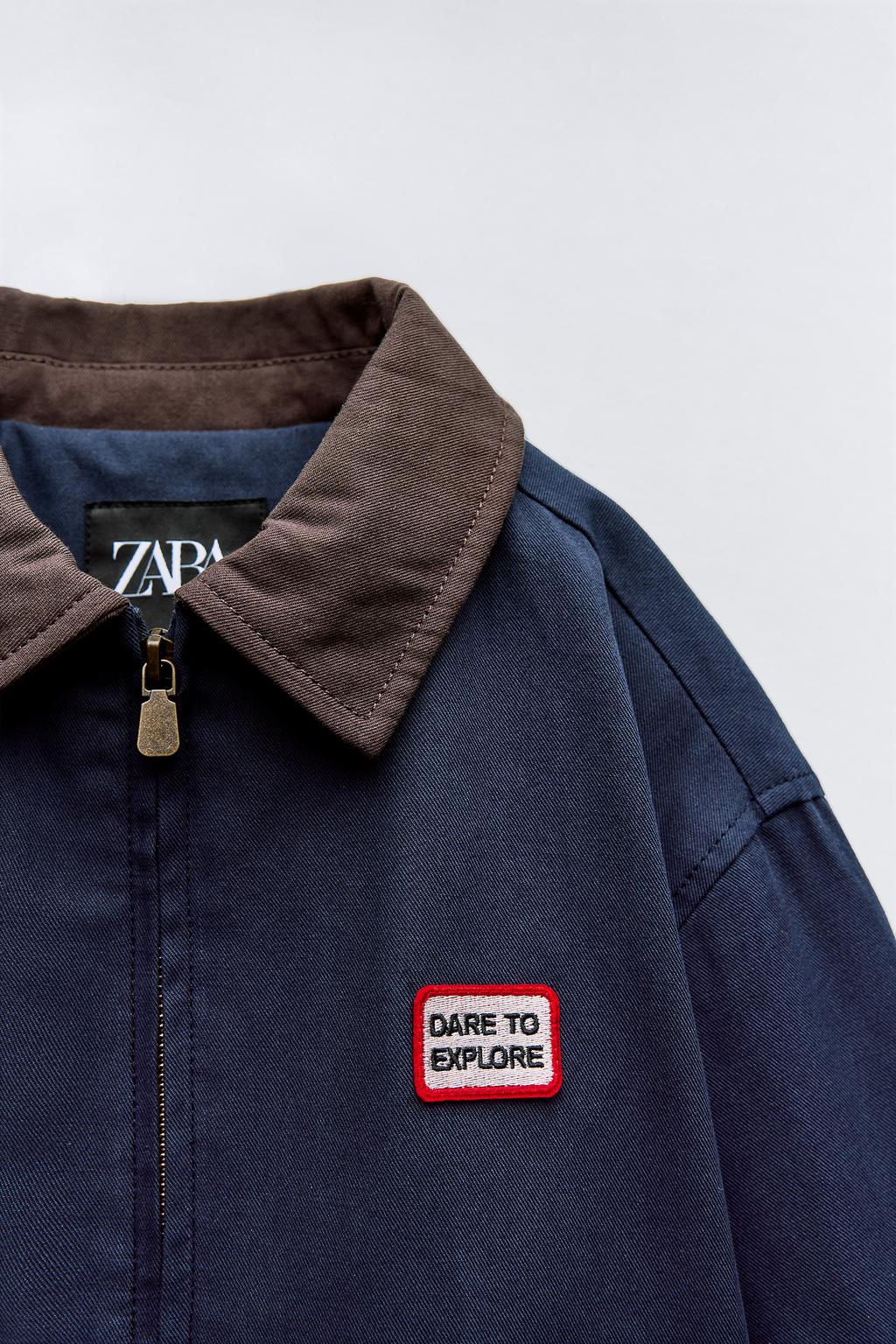 BOMBER JACKET WITH CONTRAST COLLAR - Zara фото 3