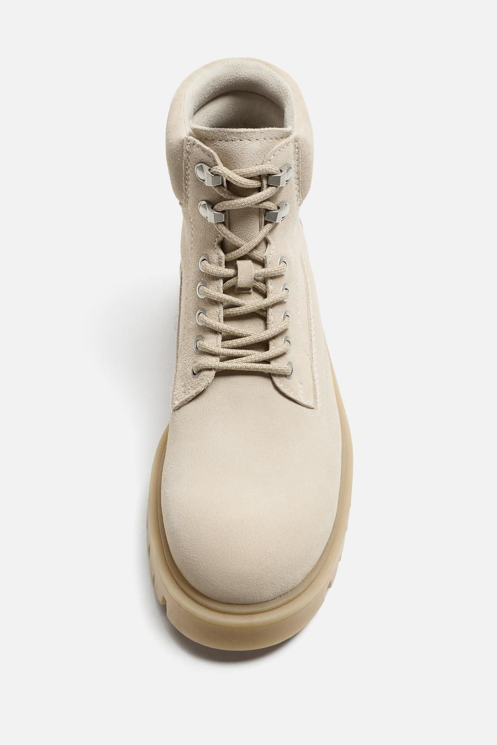 LACE-UP LEATHER BOOTS - Zara фото 8