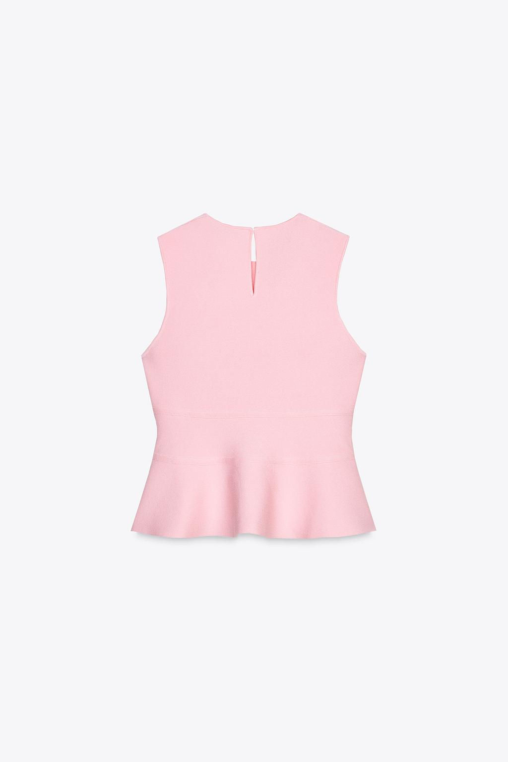 KNIT PEPLUM TOP WITH TIES - Zara фото 15