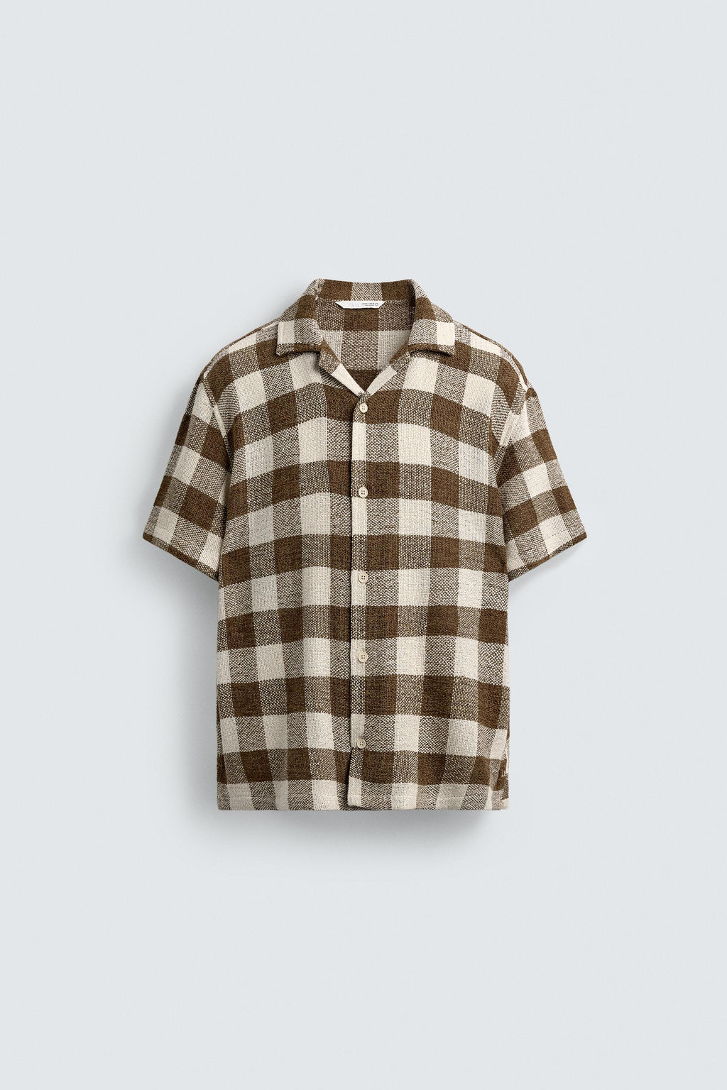 TEXTURED CHECK SHIRT - Zara фото 9