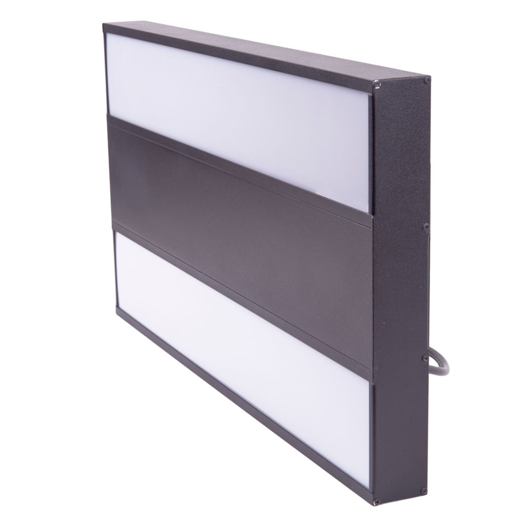 ULO-K16B 2x16W/4000K/L50 5W/3000K IP44 BLACK Светильник линейный светодиодный подвесной с фоновой подсветкой. Белый свет (4000К). Алюминий. Цвет черный. TM Uniel