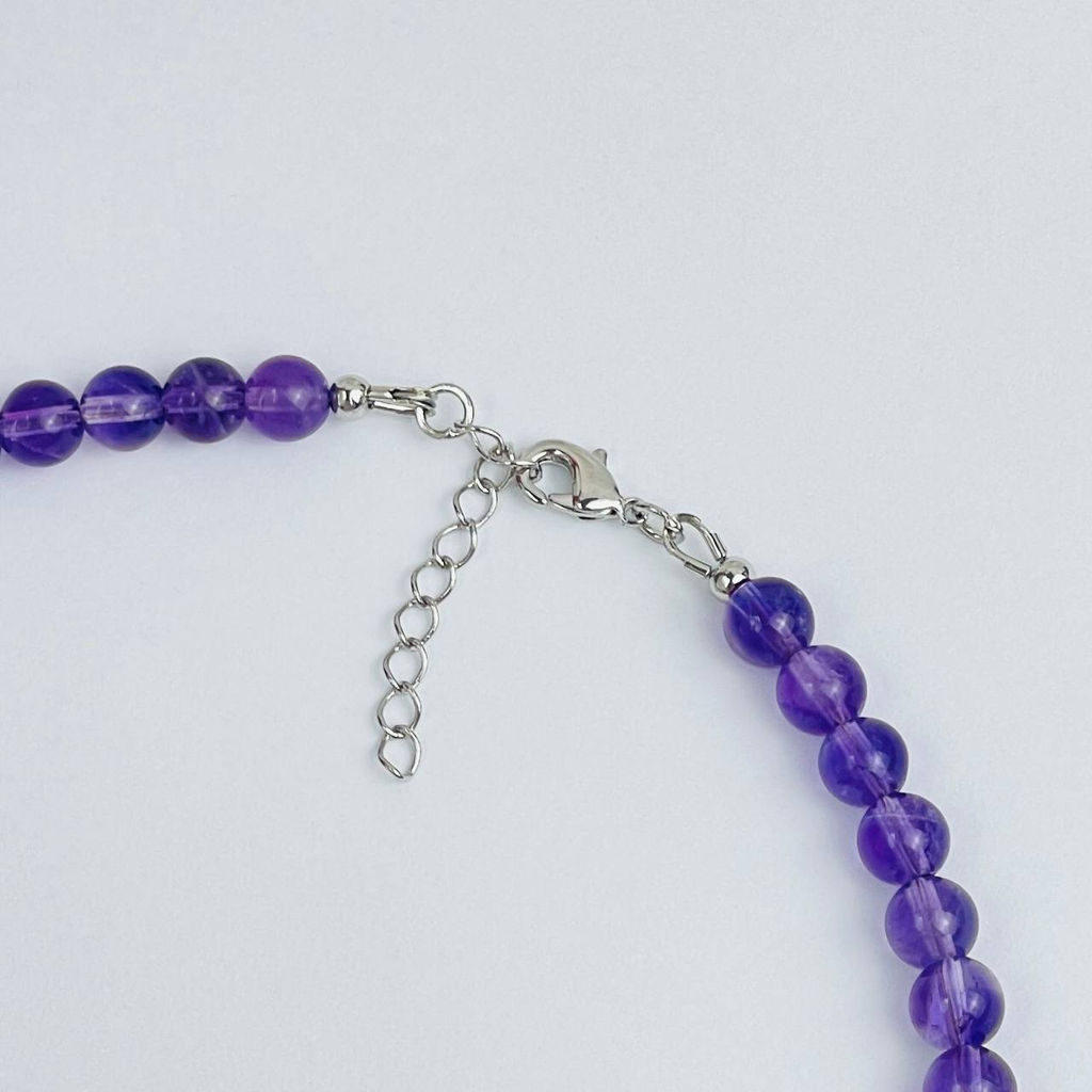 Колье из Аметиста и Селенита - Радуга самоцветов фото 7