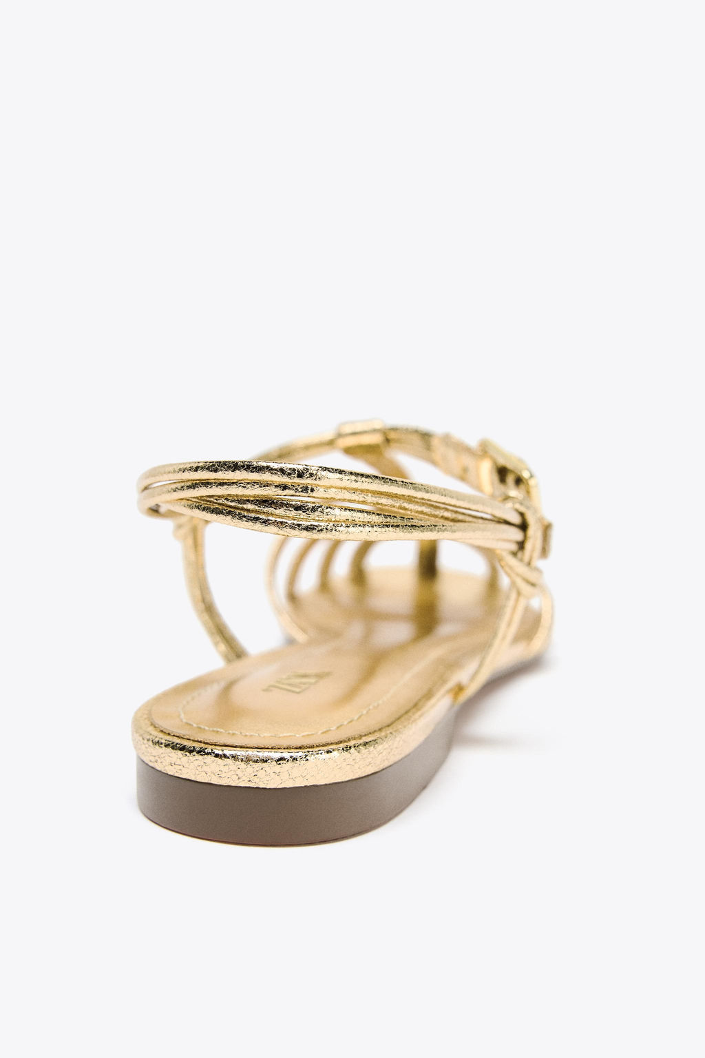 STRAPPY METALLIC-EFFECT CAGE SANDALS - Zara фото 15