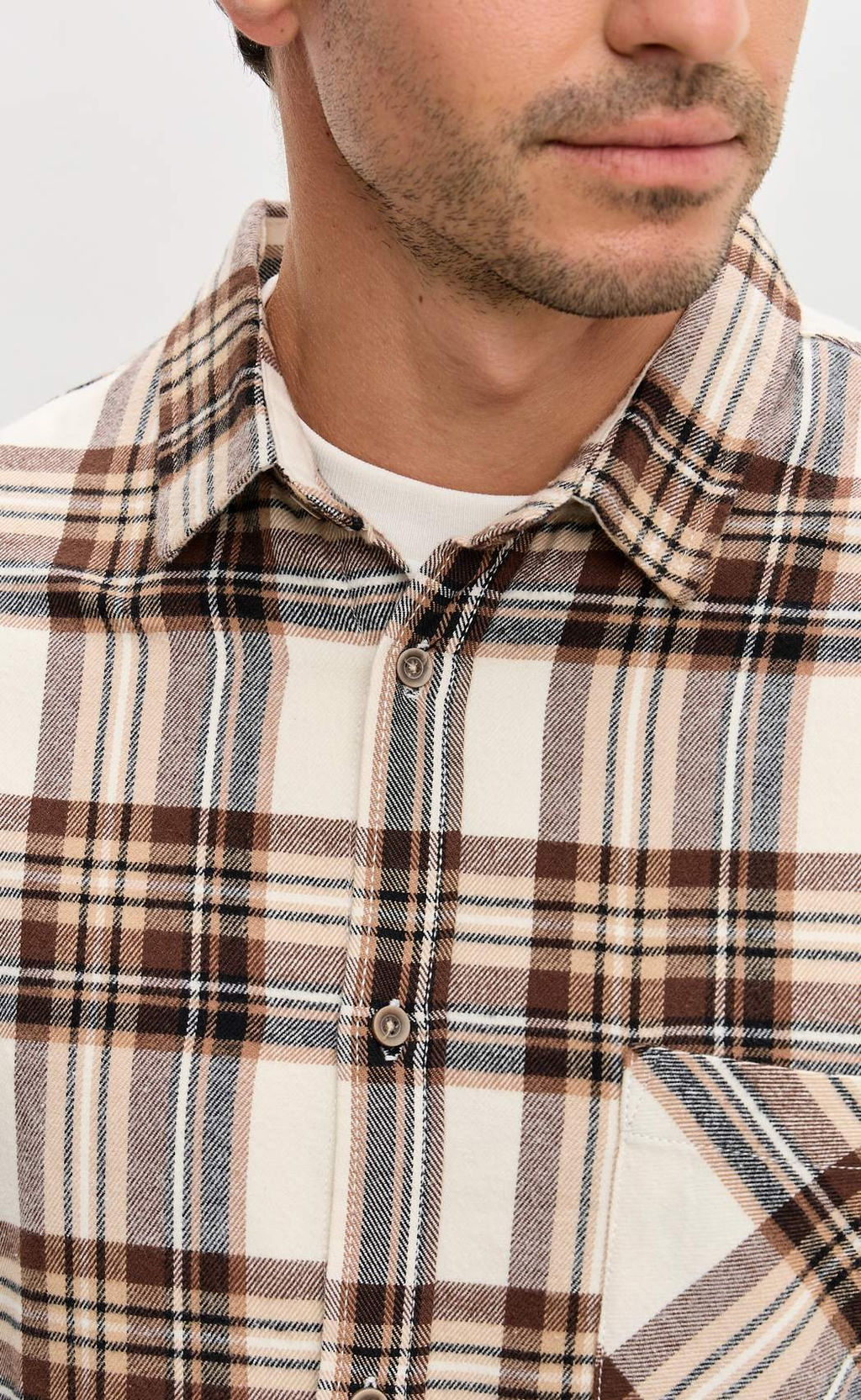 Рубашка F521-0460 milk-brown - Fine joyce фото 6