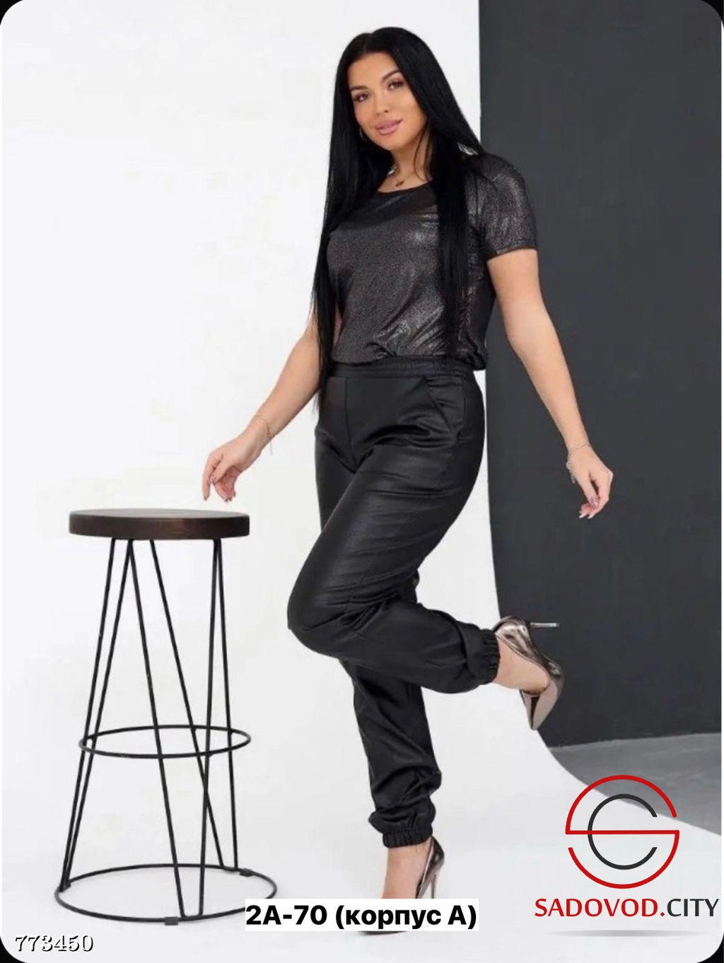 Брюки кожаные свободные - Bruno фото 3