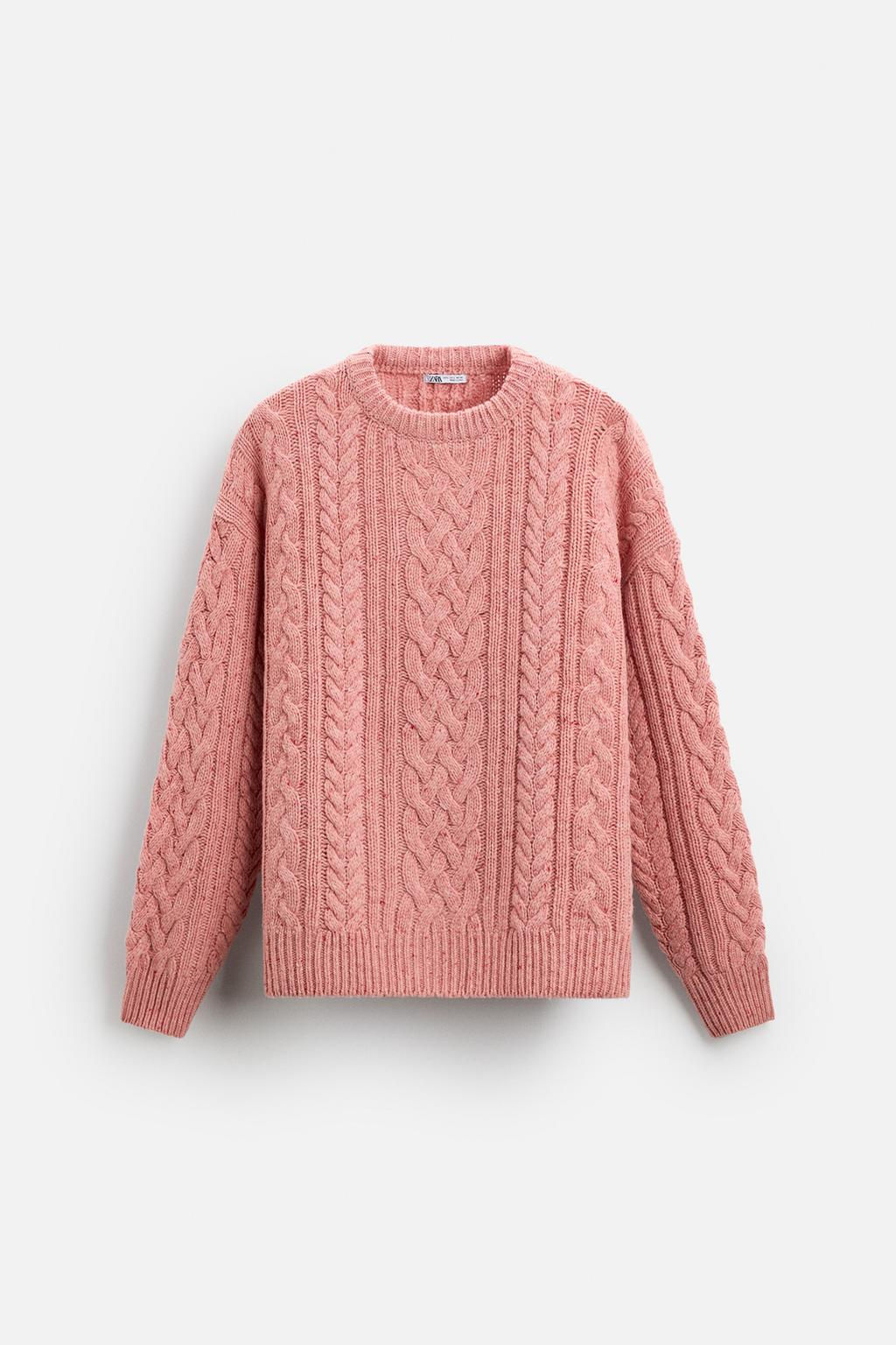WOOL CABLE-KNIT SWEATER - Zara фото 7