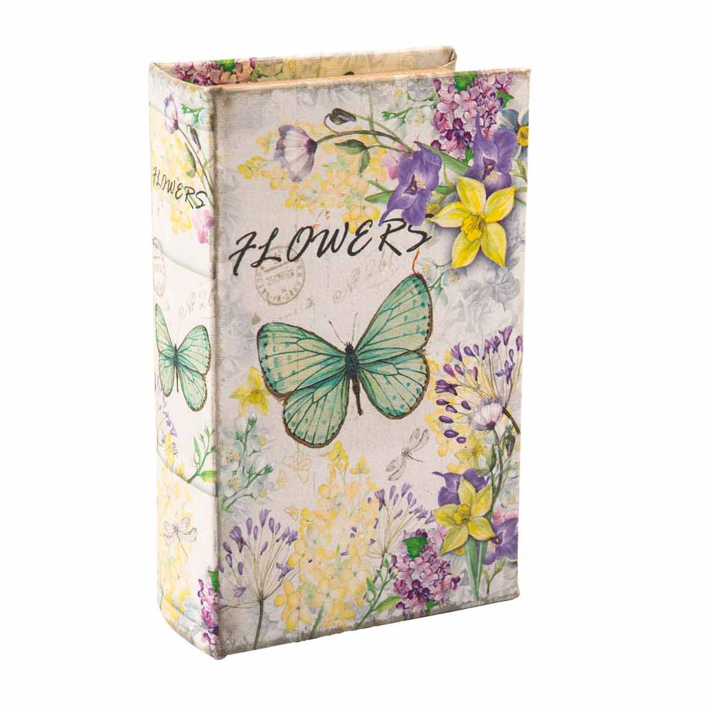 Gamma BBK-01 шкатулка-книга 17 х 11 х 5 см №135 Цветы и бабочка