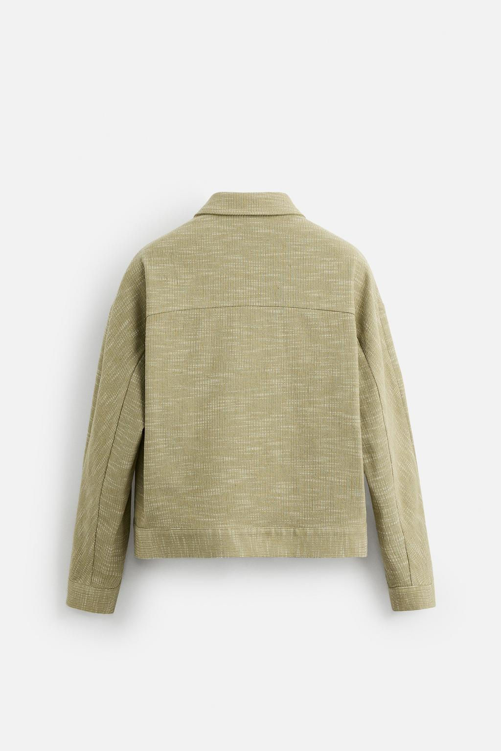 TEXTURED ZIP-UP OVERSHIRT - Zara фото 9