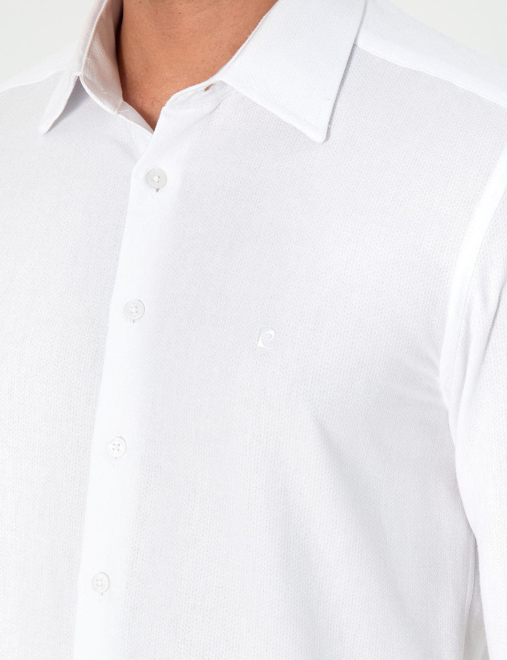 Beyaz Slim Fit Uzun Kollu G_mlek - Pierre cardin фото 7
