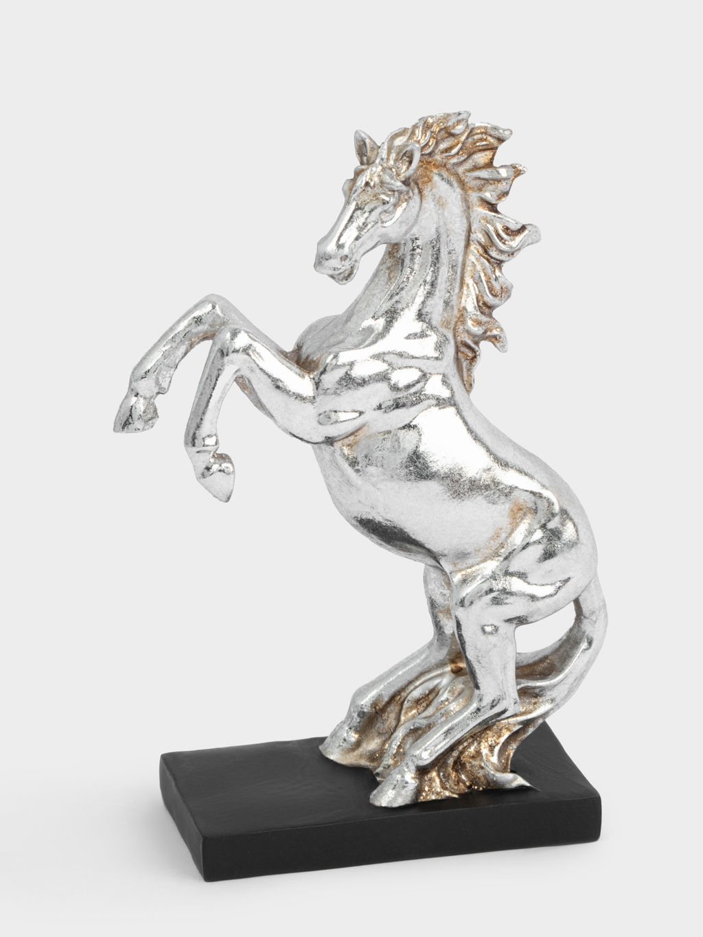 Статуэтка, 15 см, полирезин, серебристая, Конь на дыбах, Horse