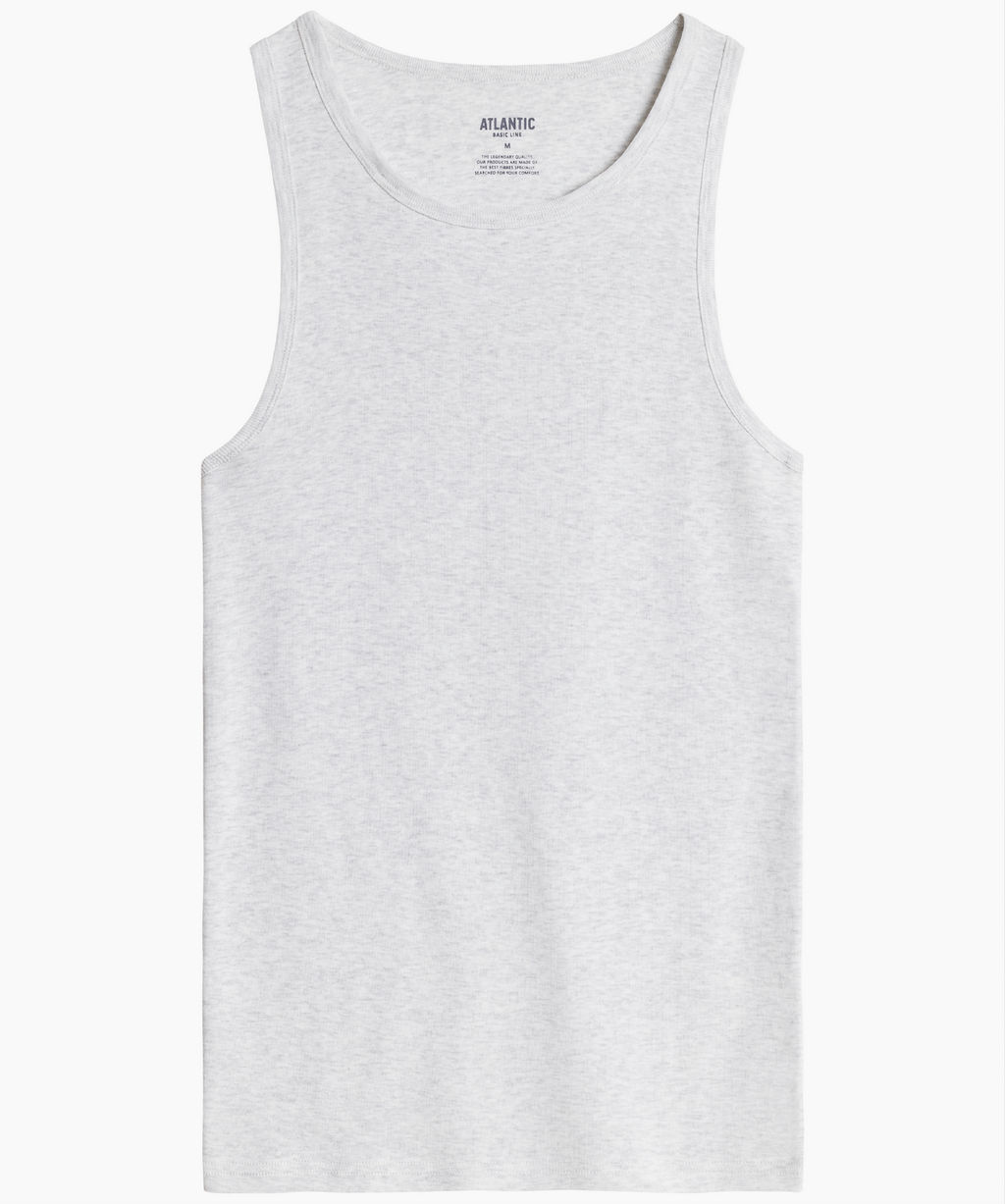 ATLANTIC BMV-046 Майка Basic светло-серый меланж фото 4
