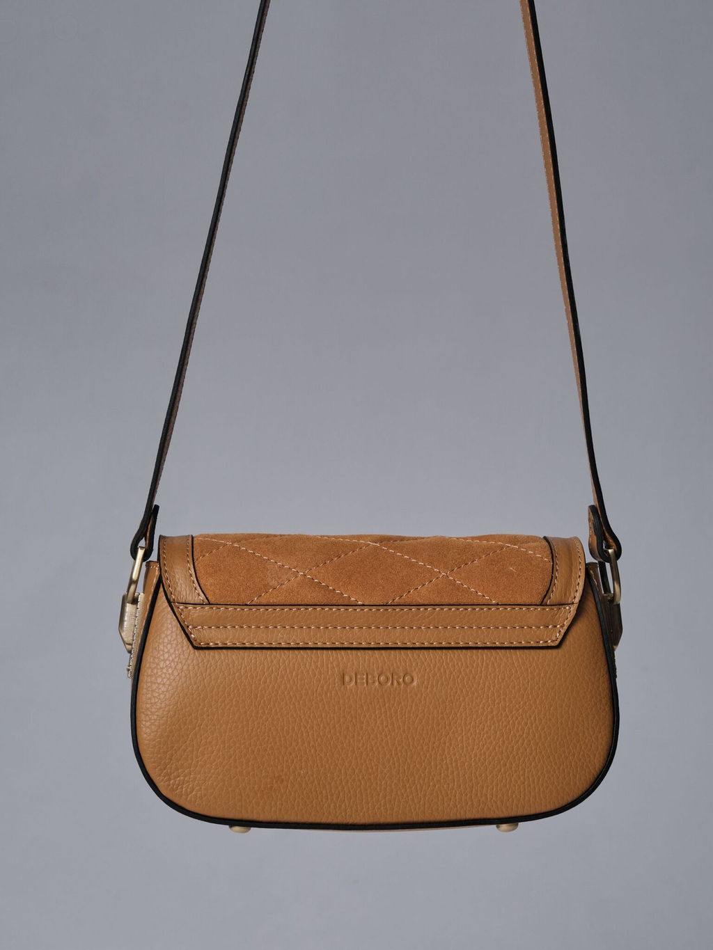 Сумка замшевая на плечо Deboro 30791 глина